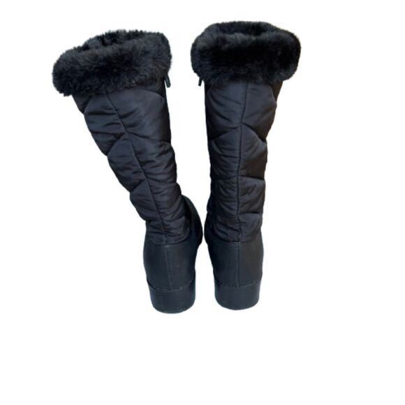 Trotters Womens Black Quilted Benji 3.0 Block Heel Boots Size 7M - Picture 5 of 7